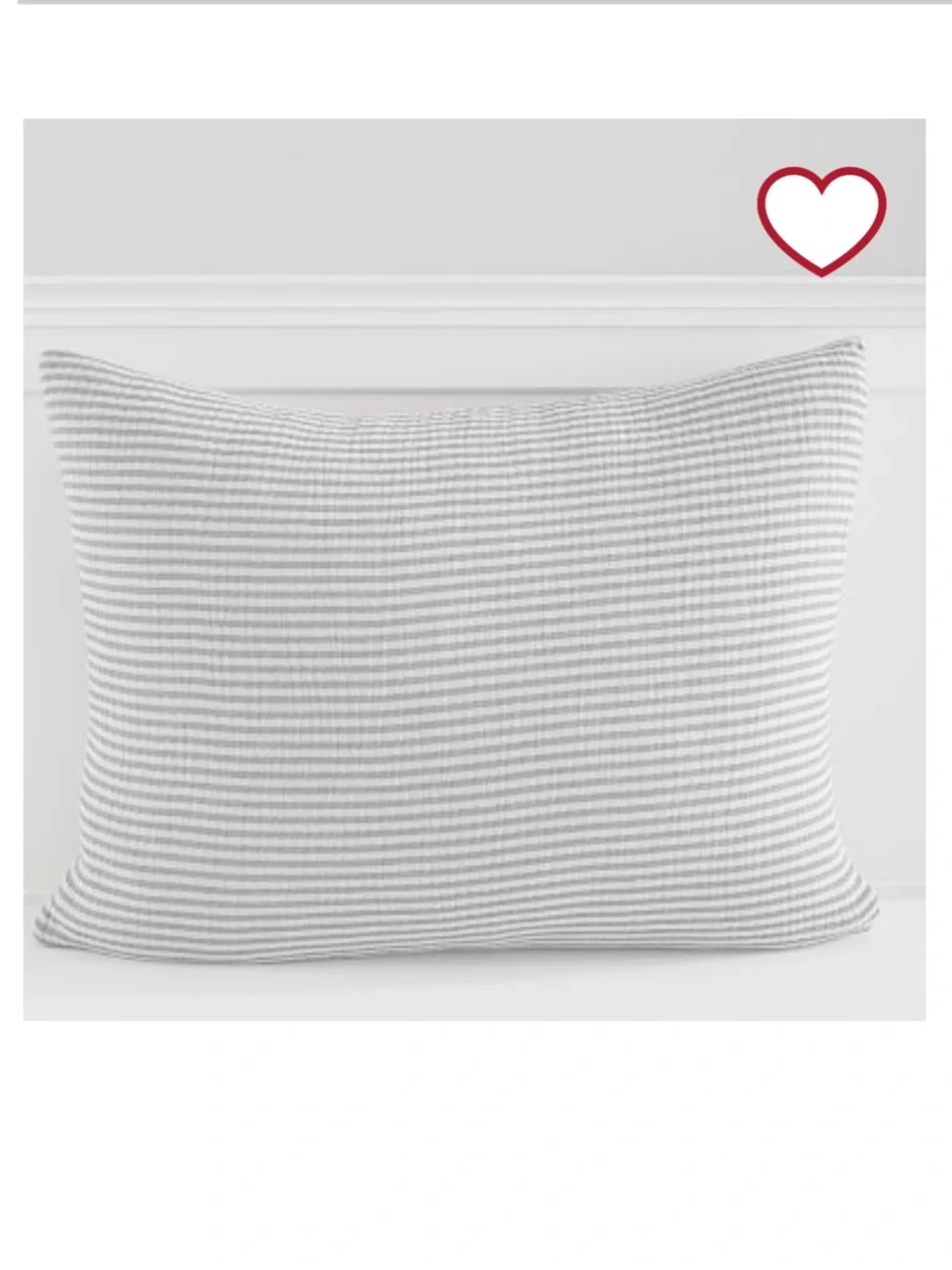 Pottery Barn Teen Organic Reversible Muslin Stripe Standard Sham Single Sham